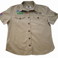 VERMONT LADIES COTTON SHIRT STONE LARGE