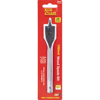 Tork Craft 20mm Wood Spade Drill Bit - 150mm Length - High Carbon Steel