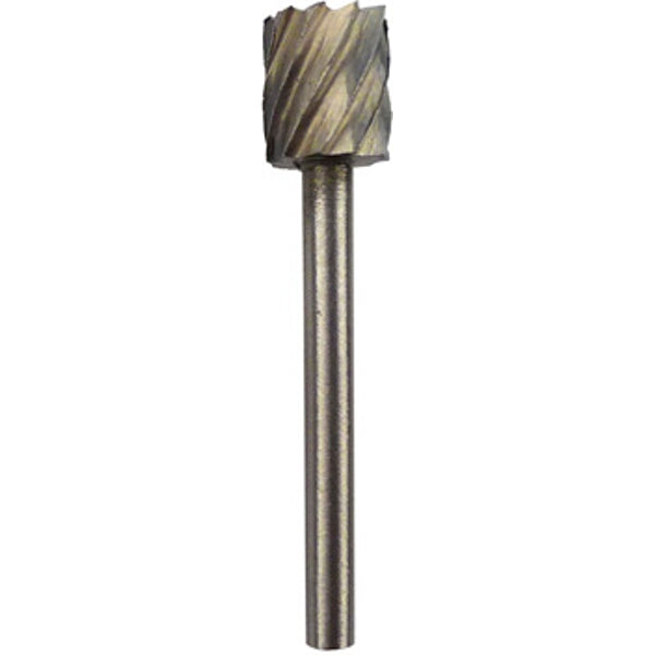 MINI H/SPEED CUTTER 7.9MM CYL 3.2MM SHANK - Cylindrical Steel Engraving Cutter for Rotary Tool - Carving, Routing, Engraving