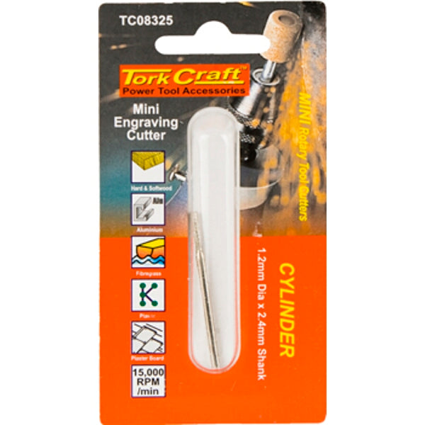 Tork Craft Mini Engraving Cutter - Diamond Point 1.2mm Cylinder - Power Tool Accessory