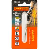 Tork Craft Mini Engraving Cutter - 1.6mm Cylinder - Power Tool Accessory for Glass, Ceramic, Stone, Metals