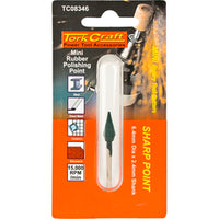 Tork Craft Mini Rubber Polishing Point Sharp Point 6.4mm for Metal, Ceramics, Stone Polishing