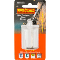 Tork Craft Mini Carbon Steel Brush Wheel - Rotary Tool Cleaning & Deburring