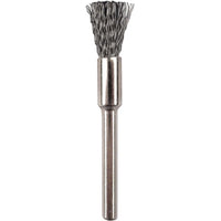 Mini Carbon Steel End Brush 5mm End 2.4mm Shank Wire Brush for Rust Removal, Cleaning & Deburring