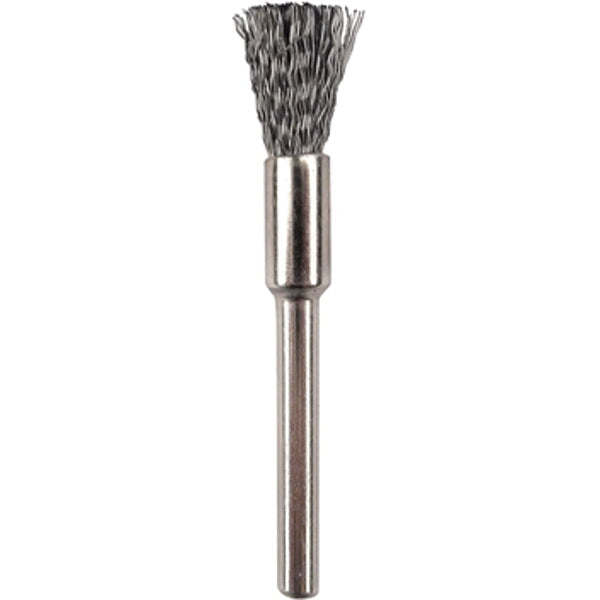 Mini Carbon Steel End Brush 5mm End 2.4mm Shank Wire Brush for Rust Removal, Cleaning & Deburring
