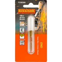 Tork Craft Mini Brass Brush for Rotary Tools: Cleaning & Deburring Soft Metals