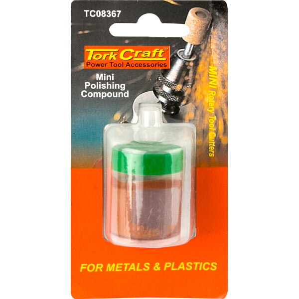 Tork Craft Mini Polishing Compound - Metal & Plastic Polish | Rotary Tool Accessory