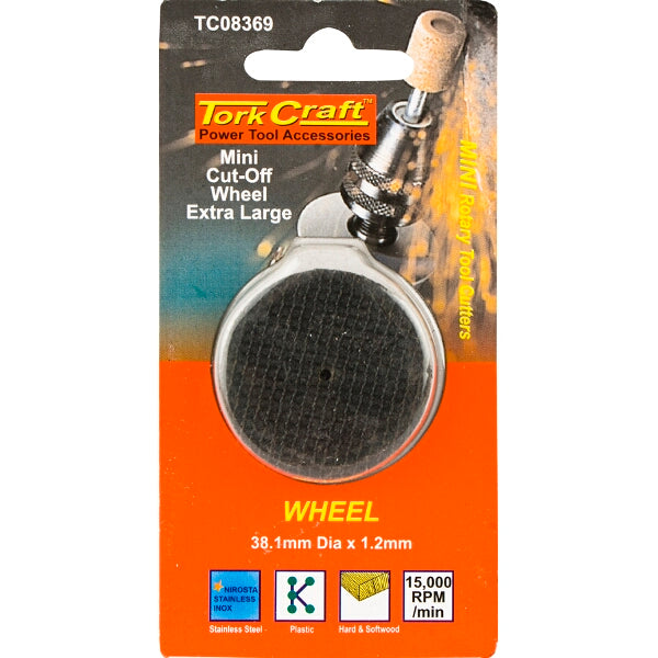 Tork Craft Mini Cut-off Wheel 38.1mm Stainless Steel - Power Tool Accessory