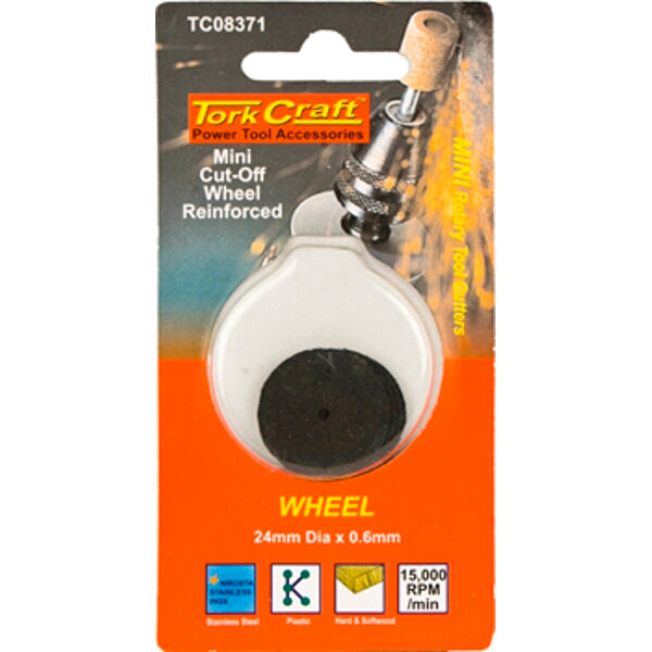 Tork Craft Mini Cut-Off Wheel Reinforced 24mm - Power Tool Accessory