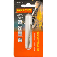 Tork Craft Mini Wall Tile Cutting Bit - 3.2mm Rotary Tool Attachment for Ceramic, Plaster & Cement Board