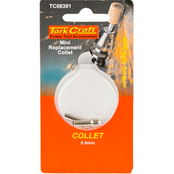 TorkCraft Mini Rotary Tool Collet 0.8mm Replacement. Power Tool Accessories. Get precise cuts! Collet size: 0.8mm.
