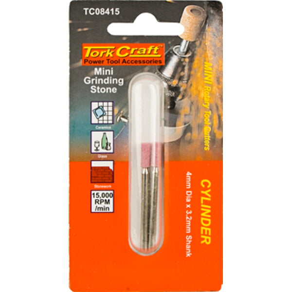 Tork Craft Mini Grinding Stone Cylinder 4mm Rotary Tool Accessories - Sharpening, Deburring