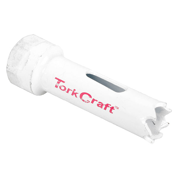 TorkCraft 14mm Bi-Metal Hole Saw - Cut Stainless Steel, Wood, PVC, Aluminum, and More - High-Performance Cutting Tool