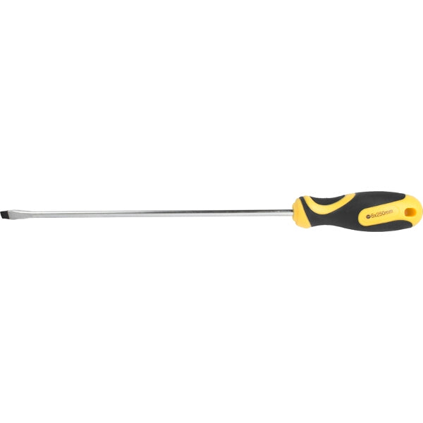 Slotted Screwdriver 6mm x 250mm Flathead with Yellow and Black Handle Hand Tool