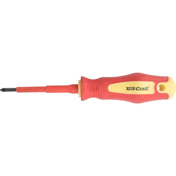 Insulated Pozidrive Screwdriver #1 x 80mm VDE Rated, Electrical Safe Tool