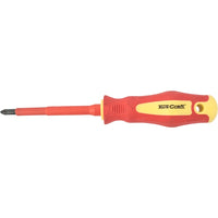 Insulated Pozidrive Screwdriver, VDE Certified, Size 2 x 100mm - Electrician's Tool for Safe Electrical Work