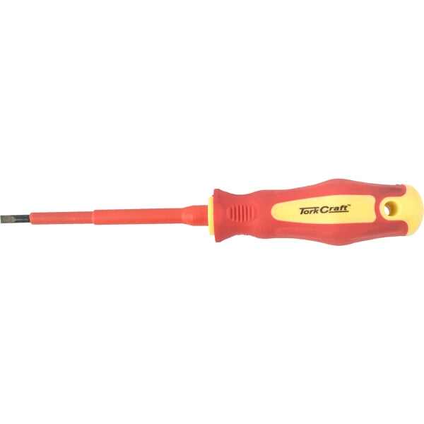 Insulated Flathead Screwdriver 4mm VDE 1000V - Tork Craft TC16040. Electrical Screwdriver Tool.