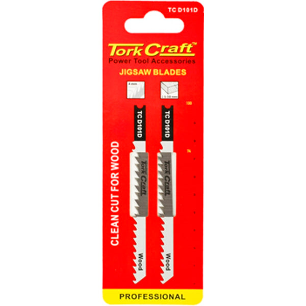Tork Craft Jigsaw Blades - U-Shank, 6 TPI Wood Cutting Blades, Clean Cut for Wood, Power Tool Accessories, 2-Piece Set