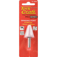 Tork Craft Conical Grinding Point 19mm x 28mm - Power Tool Accessory for Deburring, Smoothing & Finishing Metal