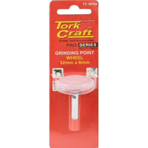 TorkCraft Grinding Wheel 32mm - Abrasive Tool for Metal Finishing, Deburring, and Shaping