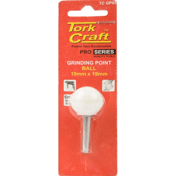 Tork Craft Grinding Point Ball 19mm - Deburring, Smoothing, Metal Shaping Power Tool Accessory TC GP05