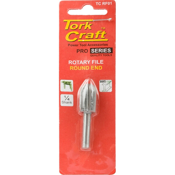 Tork Craft Rotary File - Round End, 1/4