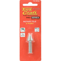 TorkCraft Rotary File V Point - 1/4 Inch Shank Power Tool Accessory