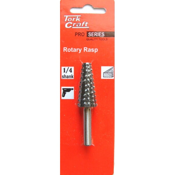 Tork Craft Rotary Rasp - Conical Wood Rasp - 1/4