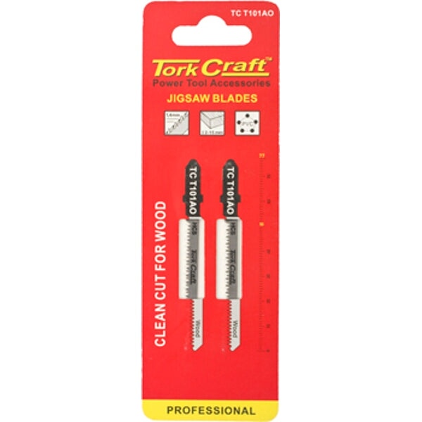 Tork Craft Jigsaw Blades for Wood - Clean Cut, Professional Quality, TC T101AO