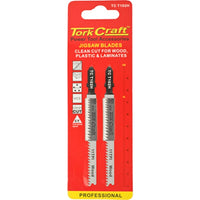 Tork Craft Jigsaw Blades TC T102H: T-Shank, Clean Cut Wood/Plastic/Laminate, 11 TPI, 100mm