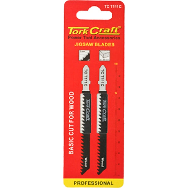 Tork Craft TC111C Jigsaw Blades for Wood - T-Shank, Professional Wood Cutting Blade Set
