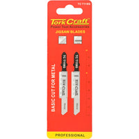 Tork Craft Jigsaw Blades T118G for Metal - 2pc Pack. Power Tool Accessories, metal cutting jigsaw blades