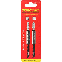 Tork Craft T144D Jigsaw Blades - Fast Cut for Wood, Professional Quality, 2-Piece Set