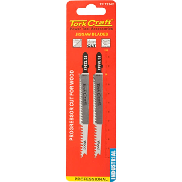 Tork Craft TC T234X Jigsaw Blades for Wood - Progressor Cut, Power Tool Accessories