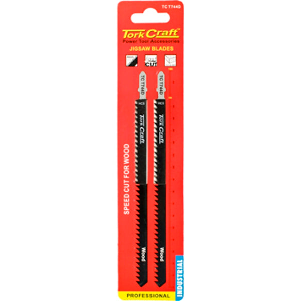 Tork Craft Jigsaw Blades - T-Shank Wood Cutting - 2 Pack, Power Tool Accessories