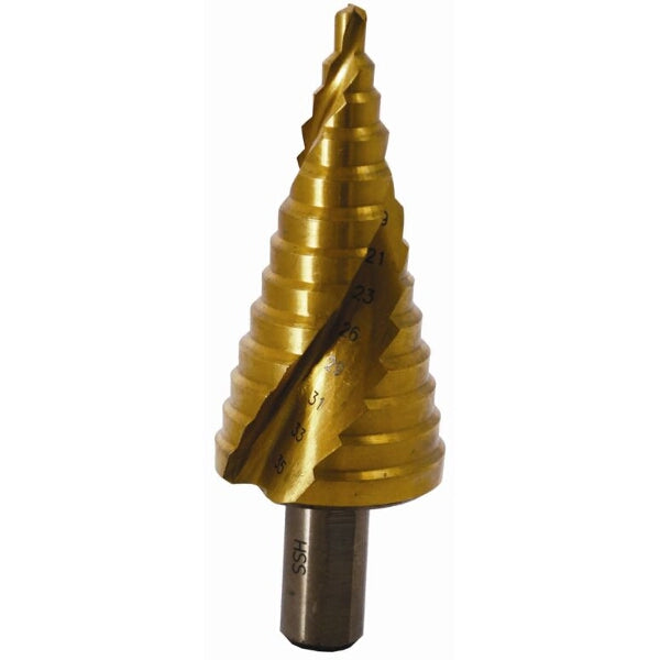 HSS Step Drill Bit 4-22mm Spiral Groove - Multi-Diameter Metal Hole Drilling Tool