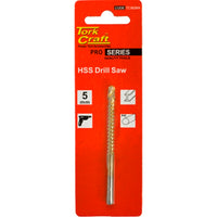 Tork Craft 5mm HSS Drill Saw Titanium Coated - Pro Series Quality Tool for Metal & PVC Cutting