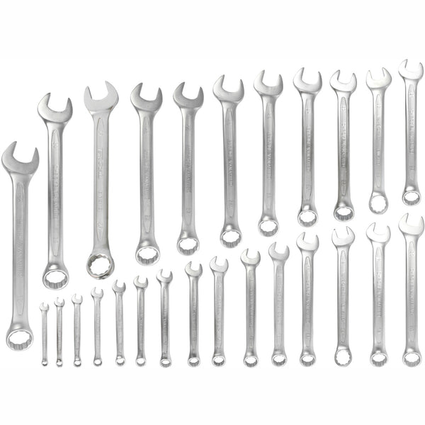 26-Piece Metric Combination Wrench Set - 6-32mm Chrome Vanadium Spanners, Mechanics Tools