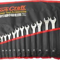 Tork Craft Wrench Set - 14 Piece Deep Offset Combination Spanner Set (8-24mm) - Power Tool Accessories