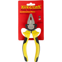 Tork Craft Combination Pliers: 160mm Yellow Handle Multi-Purpose Tool for Cutting, Gripping & Electrical Work - Buy Now!