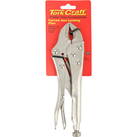 Tork Craft Locking Pliers Curved Jaw 254mm (10 Inch). Power Tool Accessory. Curved Jaw Locking Pliers.