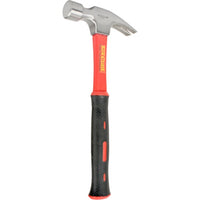 Claw Hammer 24oz Fiberglass Handle - Durable Tool, Red and Black Handle. Perfect for Carpentry, Construction & DIY Projects