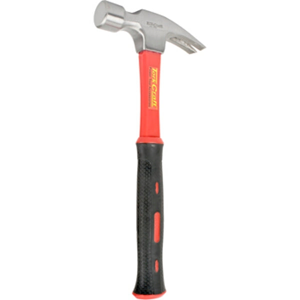 Claw Hammer 24oz Fiberglass Handle - Durable Tool, Red and Black Handle. Perfect for Carpentry, Construction & DIY Projects
