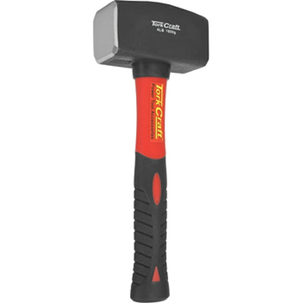 Tork Craft Club Hammer 1.8KG (4LB) with Fibreglass Handle 220mm - Heavy Duty Sledge Hammer