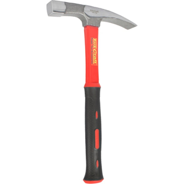 Mason Hammer 700g (24oz) with Fibreglass Handle | Brick Hammer, Pointed Tip | Rock Pick Hammer for Masonry Work
