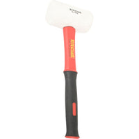 Tork Craft Rubber Mallet - 450g/16oz White Non-Marking Mallet Fiberglass Handle Tool