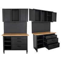 Tork Craft Wall Mount Metal Storage Unit 2000 X1200 Mm Cupboard/Peg Board/Work Benc Tc620100