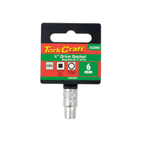 Torque Craft 6mm Socket, 1/4 inch Drive, CRV Steel, 12 Point Socket | Socket for Mechanics