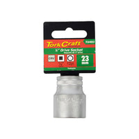 TorkCraft 23mm Socket - 1/2 inch Drive, CRV Steel, 12 Point | Professional Grade Tool