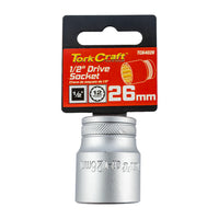 Tork Craft Socket 26 Mm X 41.8 Mm 1/2' Drive Crv 12 Point Tc64026